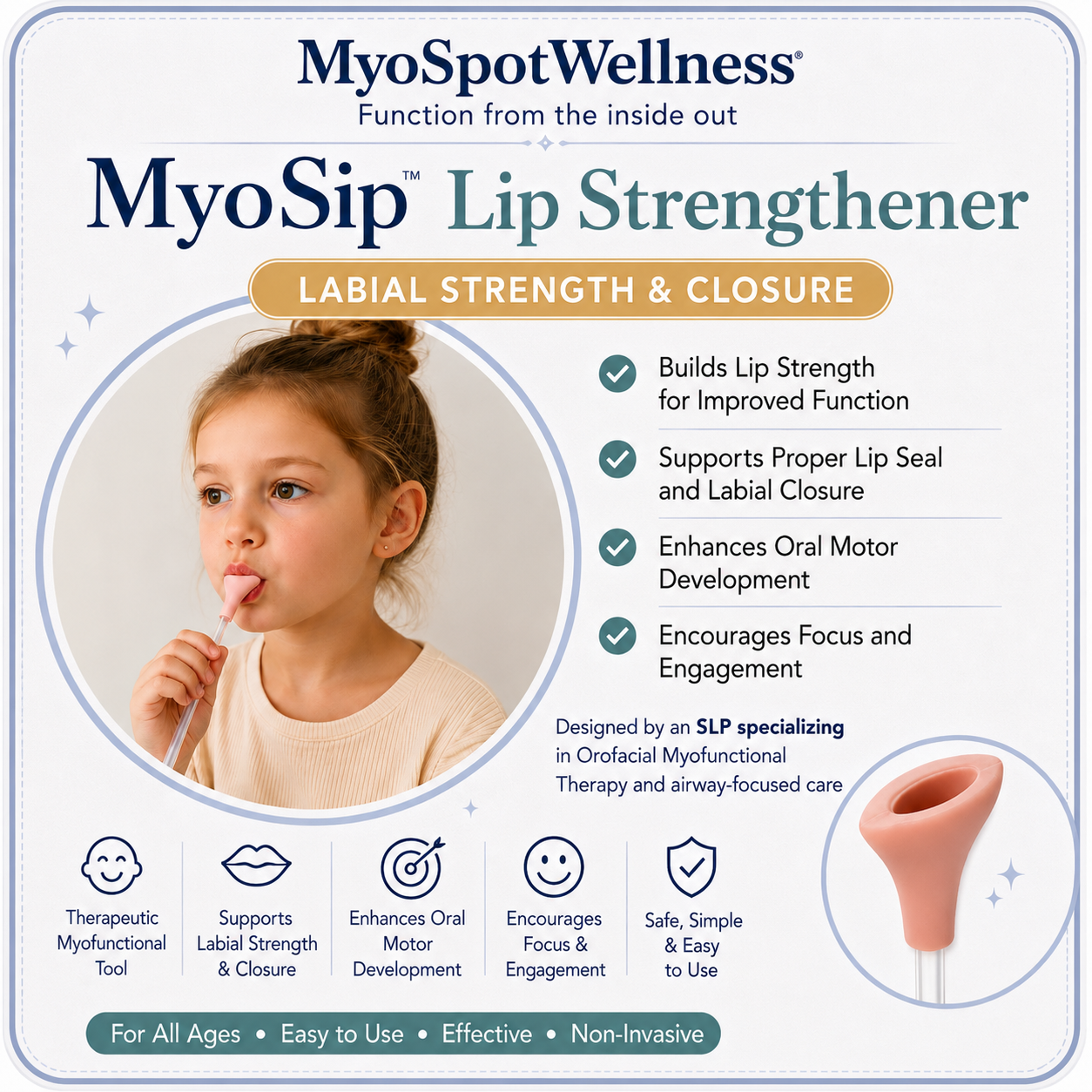 MyoSip Lip Strengthener™ | Labial Strength & Closure Trainer