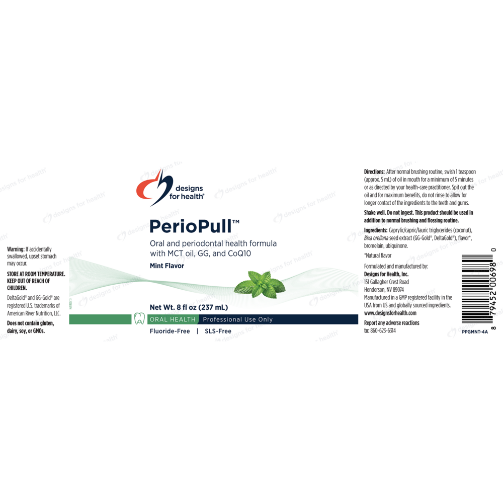 PerioPull™ Oil Pulling Oral Rinse MCT Coconut Oil + CoQ10